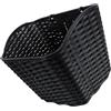 CONGARTENO Cestino Bicicletta Anteriore Vimini in Plastica Intrecciata Nero con Coperchio, Grande capacità per Accessori Bici, per Pedalata Rilassante