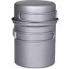 AsCoRP Set di pentole Pieghevoli in Titanio Puro con Scatola da Pranzo Portatile da Campeggio all'aperto (300 ml + 750 ml)