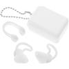 Lurrose Set Tappi Nasali e Auricolari per Nuoto in Silicone e Plastica Bianco, Clip Nasale Regolabile Morbido Comfort per Adulti