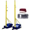 Generic Bastoni da pallavolo resistenti con rete per cortile, rete da badminton per interni ed esterni, set su ruote, portatili