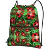 WHJDPP Zainetto rosso con stampa di coccinelle e cerniera, leggero, impermeabile, con tasca frontale e organizer interno, ideale per viaggi, yoga ed escursionismo