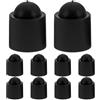 SAFIGLE Protezione per Stecca da Biliardo Facilestallazione 10 Pezzi e Gomma Nera, Copertura per Punta Ampia Compatibilità per Stecche da Pool e Cue Stick