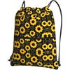 YYHHAOFA Zaino con cerniera e coulisse con stampa di girasoli, leggero, impermeabile, con tasca frontale, per viaggi, sport e yoga