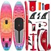 AISUNSS Tavole da SUP gonfiabili con accessori per SUP di alta qualità, borsa impermeabile da 10 l, design ampio e stabile, antiscivolo, comoda tavola per adolescenti (viola)
