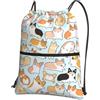 HJFCZH Corgi Pattern Prints - Zaino con cerniera e coulisse, ultra resistente, impermeabile, per viaggi e sport, custodia leggera e pieghevole