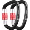 TRIWONDER Moschettone Arrampicata 25 KN Moschettoni a Blocco 2 Pezzi per Campeggio Amaca Porta Chiave