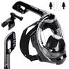 AQUASTIC KAI Maschera da snorkeling Taglia L/XL Integrale Visione a 180° Sistema di circolazione dell'aria Collare inferiore in silicone Valvola Antiappannamento Lenti in policarbonato Colore Turchia