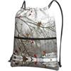 HJFCZH Birch Trees Prints, zaino con cerniera e coulisse, ultra resistente, impermeabile, per viaggi e sport, custodia leggera e pieghevole