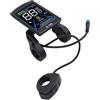 Generic Display LCD per Bici Elettrica, Pannello Universale Resistente All'acqua per Manubrio da 22,2 Mm, Ciclismo, Schermo ABS Leggero a 5 Pin