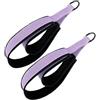 AMSLSIU Fasce elastiche per esercizi, anelli a D per Pilates, accessori per donne e uomini, obiettivi di forza per esercizi di gambe e braccia senza bisogno, Viola, 38x5 cm