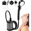 Zaxiva Doccia Portatile Campeggio,Display Intelligente a LED,Doccia da Campeggio Elettrica con Batteria Ricaricabile da 6000mAh e Display di Potenza,Doccia Esterna per Spiaggia,Auto,Giardino,Animali | Display Intelligente a LED, Con Batteria …