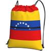 YYHHAOFA Zaino con cerniera e coulisse con stampa bandiera del Venezuela - Borsa da viaggio impermeabile con tasca frontale e organizer interno