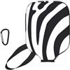 InOmak Design della Pelle di Zebra Animale, Custodia Sportiva per Racchetta da Pickleball; Compatibile con Tutte Le Forme e Dimensioni di Racchetta.