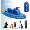 Durablesta Gommone Motorizzato Gonfiabile 3-in-1 per Adulti, Scooter Subacqueo Manuale per Immersioni Snorkeling, Jet Ski Elettrico 10 velocità, Set per Divertimento Estivo in Lago