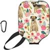 InOmak Crema Floreale Border Terrier, Custodia Sportiva per Racchetta da Pickleball; Compatibile con Tutte Le Forme e Dimensioni di Racchetta.