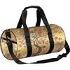 Chintiz Borsone da viaggio Weekender per la notte da palestra per donne e uomini | Borsa leggera per sport da danza, tasca con cerniera, borsa da viaggio per adolescenti - Floral Tree Fox
