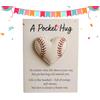 Generic Baseball attraente a forma di cuore - Rappresentante ricordo a tema sportivo con carte da gioco - Da collezione di baseball | per donne ragazze bambini adulti amici colleghi insegnanti studenti