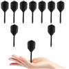 SAFIGLE 10 Pezzi Alette Integrate per Freccette Professionali in Plastica Nera Alberi Rinforzati e Punte Sostituibili, Accessori per Gioco di Precisione