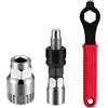 Marjoramy 3 in 1 Kit di Estrattori di Pedivelle, Estrattore per Pedivelle con Chiave da 16 mm, Attrezzo per Movimento Centrale in Acciaio al Carbonio, Bici Manovella Estrattore per Diverse Biciclette
