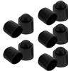 TEHAUX Protezione per Stecca da Biliardo Accessorio Essenziale 10 Pezzi in Gomma Nera Resistente Copertura Elegante la Punta della Stecca per Gioco in Piscia