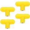 Veemoon 4 Pezzi Maniglie Palestra Girevoli Ergonomiche Gialle per Attrezzature Fitness Impugnature Resistenti per Macchine Allenamento e Home Workout
