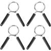 Luxshiny Clip per Bilanciere a Molla 4 Unitá in Acciaio e ABS, Resistente e Antiscivolo, per Sollevamento Pesi e Powerlifting in Palestra