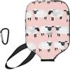 InOmak Pecora Rosa Pastello Lana di Pecora Animale da Fattoria, Custodia Sportiva per Racchetta da Pickleball; Compatibile con Tutte Le Forme e Dimensioni di Racchetta.