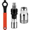 Nujvnuj Set di attrezzi per estrattore pedivella e cuscinetto centrale, con chiave da 16 mm, per rimuovere la pedivella della bicicletta