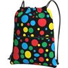 HJFCZH Twister - Zaino con cerniera e coulisse, con stampa a pois, ultra resistente, impermeabile, per viaggi e sport, leggero e pieghevole