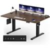 Homall Scrivania Elettrica Regolabile In Altezza, 160 X 80 cm Due Supporti Telescopici Estendibili, Con Piano Diviso In Quattro Parti, Scrivania Per Computer Con Funzione Memoria, Noce e Nero