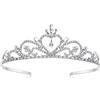 Lovelyshop, corona in cristallo stile matrimonio per ragazze, in lega, per feste, 1 Count (Pack of 1), Metallo