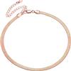 ChainsPro Collana Donna a Catena Serpente Piatta, Girocollo Sottile Larghezza 5 MM Colore Oro Rosa Catenina per Ciondolo