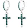 S'Agapõ Orecchini Donna in Acciaio e Cristalli con Simbolo Croce | Collezione Dazzly - SDZ111