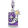 QIKAOLA S925 Ciondoli in argento sterling per donne Serie di carte dei tarocchi Charms per bracciali e collane Pandora
