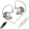 Yinyoo KZ ZS12 Pro 2, Cuffie Gaming, Cuffie con Filo USB C, IEM Gaming Ibride 1DD + 5BA, Auricolari con Microfono 4 EQ Modes, In Ear Monitor per FPS Gamers