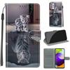 KENHONER Custodia per Samsung Galaxy A52 5G/4G/A52s 5G, gatto e tigre | Portafoglio Pelle PU, Magnetica, Resistente Agli Urti, Scomparto Carte Credito, Pieghevole, Flip Libro, Motivo