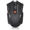 NINMORTH Mouse da gioco wireless da 2,4 GHz con sensore ottico da 1600 DPI, 6 pulsanti, ricevitore USB per PC portatile, compatibile con, per rosso