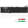 KXRSII 97Wh 6GTPY Batteria per Dell XPS 15 9560 9570 9550 7590 Precision 5510 5520 5530 5540 Vostro 7500, per 4GVGH P56F P56F001 P56F002 GPM03 5XJ28 M2X4 5D91C 451-BBYB 1P6KD 5XJ22 11.4V