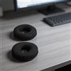 MuchLuckystar Cuscinetti auricolari di ricambio per cuffie wireless JBL JR300 T450BT T500BT Tune600 - per cuffie wireless premium con spugna traspirante isolamento acustico bianco 8,5 cm (nero)