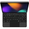 GUPENAA Custodia con Tastiera per Xiaomi Mi Pad 6S PRO 12.4 2024, Supporto a Sbalzo Fluttuante Magic, Retroilluminazione A 7 Colori, Trackpad Integrato,Nero,German