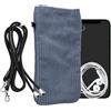 kwmobile Custodia Velluto a Coste con Chiusura Magnetica per Smartphone XXL - 7 - Portacellulare Tracolla - Borsa Porta Cellulare da Collo Universale