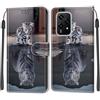 KENHONER Custodia per Honor 200 Lite 5G, gatto e tigre | Portafoglio Pelle PU, Magnetica, Resistente Agli Urti, Scomparto Carte Credito, Pieghevole, Flip Libro, Motivo