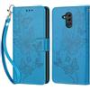 KENHONER Custodia per Huawei Mate 20 lite Cover, Blu Farfalla
