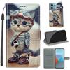 KENHONER Custodia per Xiaomi Redmi Note 13 Pro 5G, gatto | Portafoglio Pelle PU, Magnetica, Resistente Agli Urti, Scomparto Carte Credito, Pieghevole, Flip Libro, Motivo