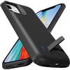 Giabuao Cover Batteria per iPhone 11(6,1), 8500mAh Custodia Batteria Protettiva a 360° per Caricabatterie Portatile con Supporto, Power Bank Portatile Ricaricabile ed Espandibile per iPhone 11 (Nero)