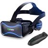 AIHOME VR Headset,Cuffie per realtà virtuale, occhiali VR, occhiali VR per film 3D VR Videogiochi,Dispositivo regolabile con maniglia