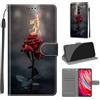 KENHONER Custodia per Xiaomi Redmi Note 8 Pro, fiamma rosa