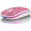 Maxspace Bling Dazzling - Mouse wireless ricaricabile da 2,4 GHz, sottile, con ricevitore USB, compatibile con notebook, PC, laptop, computer, MacBook, ottima idea regalo per lei (rosa)