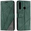 SONWO Cover per Huawei P40 Lite Flip Caso in PU Pelle Case Cover Portafoglio Custodia per Huawei P40 Lite E, [Kickstand] [Slot per Schede], Verde