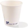 Eco to go Bicchieri bio espresso 3oz / 80ml bianchi "Eco to go BLU" - Water based barrier